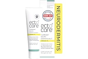 ectocare® Neurodermitis Creme Akut mit 7% Ectoin 50 ml | Dermatitis & Ekzemen Salbe ohne Kortison | Lindert trockene, gereizte, rote und juckende Haut | Medizinprodukt, auch für Kinder und Babys