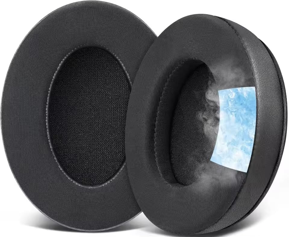 SteelSeries Arctis 1/3/5/7/7+/7P/7P+/7X/7X+/9/9X/Pro/Prime Uyumlu Soğutucu Jel Kulaklık Yastığı, Hafızalı Köpük Yedek Ped, Serinletici Kumaş Kulaklık Süngeri (SOĞUTUCU JEL -SİYAH)