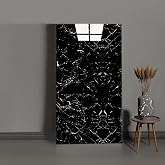 Promosyonca Panel Mermer Desen, 60x30 cm, 5 Adet (Siyah Desen)