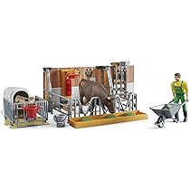 échelle 1:32 Ferme Barrière En Bois Kids Globe 1:32 - Pour Ferme Miniature Siku - Échelle 1/32 - Beige Jouet Ferme 1:32