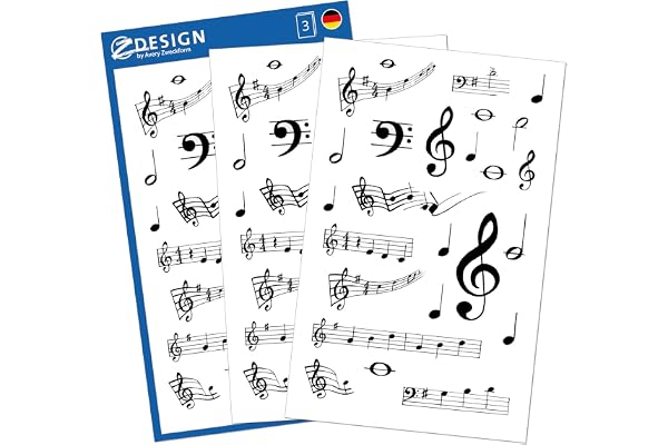 Avery Zweckform –54103 – Autocollants décoratifs Notes de musique 75 Aufkleber coloré
