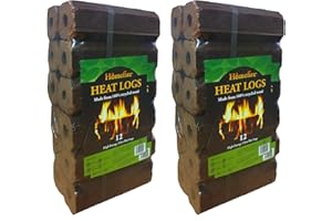 Homefire High Energy Ultra Dry Heat Logs Open Fire Log Eco Wood Fuel (24 Heat Logs)
