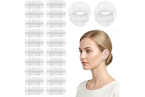 APLZGMG 200 stycken öronskydd för engångsbruk, vattentätt, transparent duschöronskydd, plast öronskydd med elastiska band, för dusch, bad, spa, hem, hotell, frisörsalong, hårfärgning