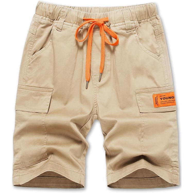 Short En Jean Droit Pour Garçon - Coupe Décontractée été, Taille élastique, Couleur Rouge - 2025