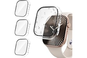 3 st till Apple Watch skärmskydd fodral serie 12 42 mm | iWatch Skyddande ansiktsskydd för kvinnor män, härdat glasfilm hård stötfångare för iPhone Watch-tillbehör