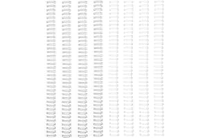 Vaessen Creative Spirali per Rilegatura Metallo Bianco e Argento – 8 pz da 30,5 cm x 13 mm e 3:1 Rilegare - per la Rilegatrice Bind Easy – Quaderni, Documenti, Planner, Diari e Album