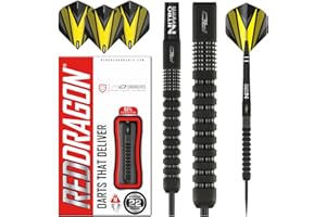 RED DRAGON Set di Freccette Professionali in tungsteno Phantom con Alette e aste in nitrotech (steli)