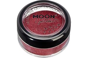 Polvere glitter finissimo classico della Moon Glitter – 100% Cosmetico per viso, corpo, unghie, capelli e labbra - 5gr - Rosso
