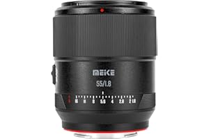 Meike 55 mm F1.8 Pro Series Auto Focus STM Full Frame Standard High Resolution 8K Prime Portrait Lens Compatible con cámaras Sony E Mount A7 A7R A7IV A7R IV A7III A7RII A7RIII A7SIII A9 A7C A7CII