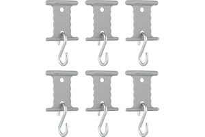 AUTOLIGHT 24 Lot de 6 crochets de suspension avec crochets en S pour rail passepoilé 5/6 mm et 7/8 mm Crochets d'auvent Cintre Camping Caravane Métal/Plastique