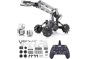 VANLINNY Roboter Bausatz, Roboter Spielzeug, Experimente für Kinder ab 8, 2 in 1 Roboterarm Auto mit Elektronischer Programmierung und Fernbedienung, STEM-Kinderspielzeug, die Geburtstagsgeschenke für Kinder