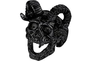 Bandmax Baphomet Rings for Men Women Satanic Goat Head Rings Stainless Steel Devil Ring Vintage Retro Biker Rings Evil Gothic Jewelry