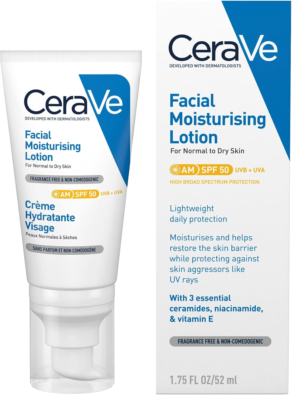 Avis d'Expert & Test Approfondi : CeraVe AM Facial Moisturising Lotion SPF50 Wi (Sélection)