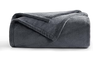 Aisbo Kuscheldecke Flauschig Decke Dunkelgrau - Fleecedecke 150x200 cm XL Warme Sofa Decke, Kuschlige Wohndecke Anthrazit Weich als Wohnzimmer Blanket Couchdecke für Winter