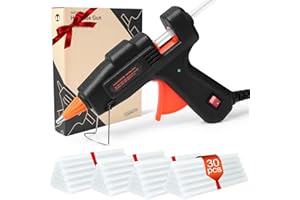 MAXDONE Pistolet à Colle Chaude 20W avec 30 Bâtons de Colle, Chauffage Rapide Anti Écoulement, pour Tissu, Bricolage, Loisir Créatif, Artisan, Travail, Réparation etc