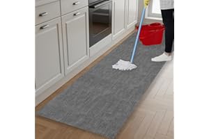 parpyon® Tappeto passatoia Cucina Lavabile Sixty - Antiscivolo aderisce Perfettamente a Terra Non Piega Si pulisce con il mocio è Antisfilo tappeti Moderno (CM60X180, 01SY)