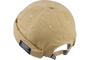 NOTHERS Clape Coton Docker Cap Bonnet de Docker sans Visière Brimless Hat with Fashion Patchwork Bonnet Marin Homme