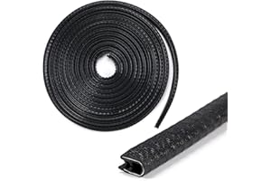 IGNPION 5M Gummi Rand Trim U Form Gummi Rand Schutz Trim Auto Tür Siegel Schutz Schutz Rand Streifen Wetter Stripping für Auto Metall Kanten Boot, GriffBereich 1,0 mm bis 2,5 mm