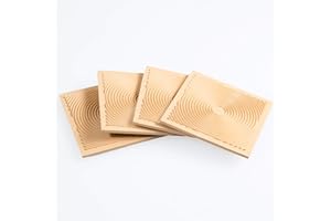 proventa® Anti-Rutsch und Anti-Kratzer Pads für Holzböden, Made in Germany, beige, 4 Stück, stapelbar