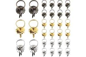 URROMA Mix Color Drawer Handle Ring, 30 Pieces Metal Brad Fasteners with Pull Rings Metal Rings Brads for Kitchen Bathroom Drawer DIY Crafts Decoration