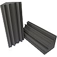 Pro Acoustic AFBTX – 2-Pack Corner Acoustic Panels – 915 x 440mm Acoustic Padding for Wall – Bass Traps for Recording Studio, Home Cinema – Prevent Echo, Improve Acoustics