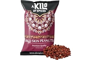 A Kilo of Spices | Red Skin Peanuts 1 KG - Unroasted, Unsalted Red Crunchy Nuts Fresh & Delicious Whole Raw Peanuts, Used in Asian, African and Caribbean Cuisine