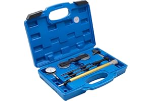 CCLIFE Kit de Herramienta de Cambio Cadena de Distribución Compatible con VAG Audi Seat Skoda 1.2 1.4 1.6 FSI TFSI, con Soporte para Comparador de Cuadrante