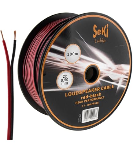 10m Red & Black 2 X 0.50mm HiFi Home Car Audio Loudspeaker Speaker - View #3