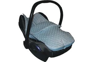 Blue Cuddlesoft Dimple Fleece Padded Car Seat Footmuff Designed to fit Group 0 Car Seats. Lovely Warm Cosy Toes by Jillyraff