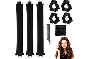COCCCOON 9Piece Suit Heatless Blowout Rods Suit Overnight Blowout Rods Overnight Curls Hair Curlers for Long Hair Lazy Curlers DIY Hair Styling Tools Heatless Curls for All Hair Types