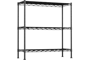 JOWKOU Heavy Duty Shelving Unit | Storage Shelves, Bathroom Shelving Shelves Unit | Adjustable Steel Shelving | 300kg Capacity | Garage, Shed, Pantry, Kitchen Storage Organiser | Free Standing Metal Shelves