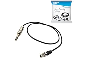 HQRP Câble d'instrument câble audio connecteur mini en 4 points TA4F vers connecteur 6.35mm compatible avec Shure BLX, FP, SLX, ULX-S, UHF-R