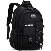 Amythe backpack big teen child college | Large Backpack Institute Waterproof 15.6 Inch Laptop Casual 29L Black