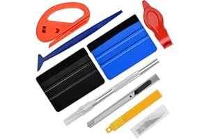 Nivofu Kit Covering Vitre Teintée Voiture, Kit de Films de Voiture Teinté, Raclette en Feutre, Couteau Utilitaire, Outil d'emballage de Vinyle, Cutter Covering, Outils de Film de Fenêtre Voiture,22PCS