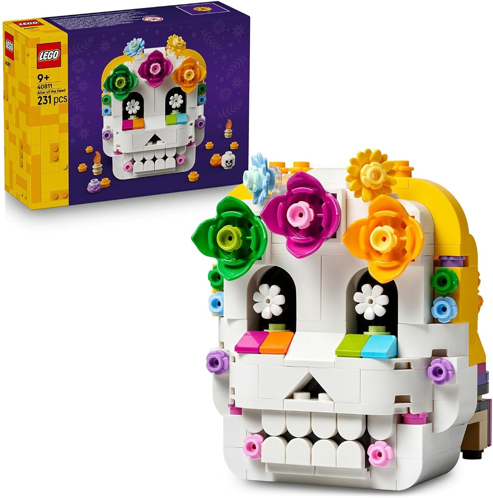 LEGO Ölüler Günü 40811 – 9 Yaş ve Üzeri Çocuklar için Dekoratif Kafatası ve Ölüler Sunağı Temalı Oyuncak Yapım Seti, Renkli Anılarla Dolu Özgün Bir Hediye Fikri (471 Parça)