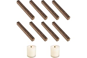 Cleminsta 8 stoppini per candele, stoppino continuo in legno, stoppino per candelabri, stoppino continuo per candelabri, stoppino permanente per residui di candele, stoppino di ricambio per candele,