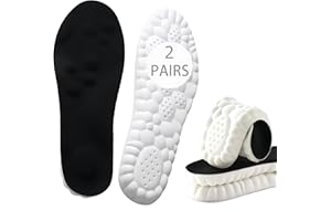 YKDLLF 2 Pares Plantillas hombre Mujer football Plantillas deportivas Evita dolores con plantillas fascitis plantar hombre Mujer Zapatillas de Trabajo y Calzado de Uso Diario (2- negro, 43-44)