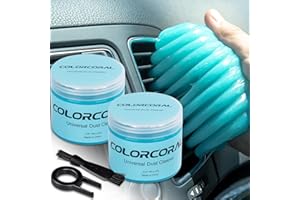 COLORCORAL 2 Pack Car Cleaning Gel for Clean Reusable Car cleaning Putty Cleaner Car Putty Cleaner Dust Cleaning Gel Universal Dust Cleaner Car Cleaning Slime for Dust Cleaning mud Dust Removal