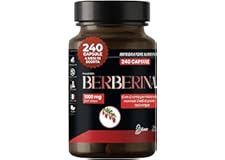 Berberina 1000mg Pura – 240 Capsule Vegane (4 Mesi) – Berberis Aristata 98% con Pepe Nero e Cromo – Supporto Metabolismo dei Macronutrienti e Livelli di Glucosio – Integratore Naturale Alto Dosaggio