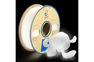 YOUSU Glow in the Dark PLA Filament 1.75mm, leuchtet im Dunkeln，Maßgenauigkeit 99% Wahrscheinlichkeit +/- 0,03 mm，3D Printer Filament for 3D Printers 1 kg (2.2 lbs),White Color