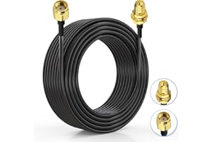 Superbat RPSMA Kabel RP-SMA -Stecker auf Buchse RG174 Kabel WLAN Antenne Verlängerungs kabel 10m: für Drahtlose Mini PCI Express PCIE Netzwerkkarte USB WiFi Adapter WiFi Router IP Kamera