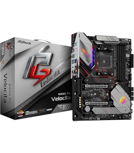 Asrock B550 Phantom Gaming 4/AC Motherboard, Supports 3rd Gen AMD4