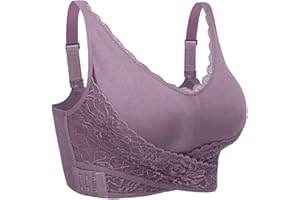 iClosam Sujetador Deportivo Mujer Encaje Sujetadores Mujer con Almohadillas Extraíbles Bra Deporte Sin Costuras 1/2/3 Piezas para Gimnasio Yoga Bailar Fitness M-3XL