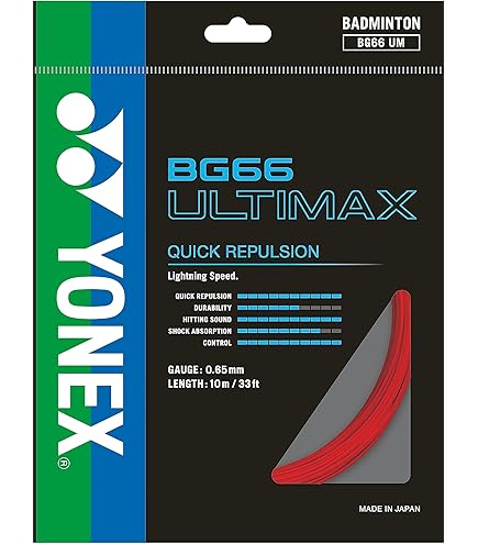 Yonex BG66 Ultimax Badminton Strings 10MTR, Metallic White: Buy