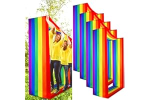 Liliful 4 Pcs Team Building Games Group Learning Activity Playing Run Mat Colorful Carnival Field Day Mat for Boys Girls Adults Indoor Outdoor Race Games Office Backyard Party