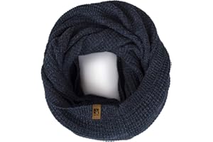 HEYO Rundschal H16025 | Winter Loop Schal für Herren | weiches gestricktes Schlauchschal | warmes Strickschal