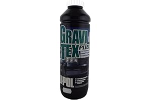 Gravitex UPol Stone Chip Protector White 1 Litre x 1 Overpaintable Chassis Protection Tough Hard Durable Coating Designed To Reproduce The Manufacturers Original Stone Chip Finish