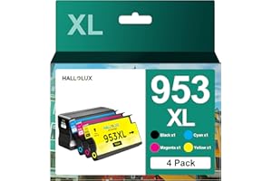 HALLOLUX 953 XL 953XL Multipack Kompatibel für HP 953 Druckerpatronen für HP OfficeJet Pro 7740 7720 7730 8710 8720 8730 8715 8210 8218 8725 8728 8740 Patronen (4er-Pack)