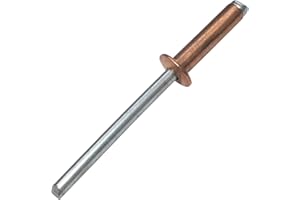 AERZETIX - C48066 - Satz von 20 Blindnieten standard blindniet Ø4x16mm kupfer stahl - DIN 7337 - popnieten - nieten mit bruchfest stange - mit flachkopf