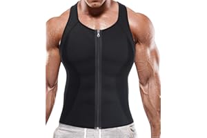 BRABIC Herren Sauna Schwitzweste Tank Top Shirt für Gewichtsverlust Taille Trainer Workout
